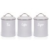 EHC Set of 3 Airtight Round Tea Sugar and Coffee