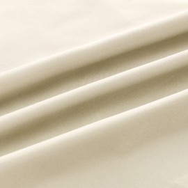 Sonia Moer Super Soft Brushed Microfibre Fitted Sheet - Non Iron Breathable Hypoallergenic Bottom Sheet with Strong Elastic Hem- Double/Cream