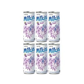 Milkis AYCE 8 Flavors Mixed K-Drink - Original/Strawberry/Melon/Apple/Banana/Peach/Grape/BananaStrawberry (6 Cans, Grape)