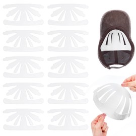 TIESOME 10Pcs Baseball Cap Inserts Shapers, White Plastic Card Hat Inner Support Universal Caps Fitter Inserts Felt Hat Sweat Liner for Fitted Baseball Sports
