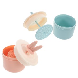 Healeved 2pcs Bubble Cup Bunny Ear Facial Bubble Face Wash Foam Maker Cup Hand Pump Soap Dispenser Empty Travel Jar Refillable Cosmetic Bottle for Skincare Makeup Cream