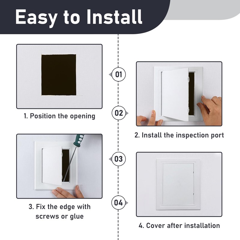 Access Panel 100x150 mm, Inspection Hatch Revision Door Paintable ABS