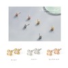 Noelmarket 925 Silver Earrings, Hypoallergenic, Women's, Clover, Quatrefoil Flowers, Stylish,