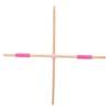 2pcs 31.5in Length Yoga Training Stick Beechwood Open Shoulder Back