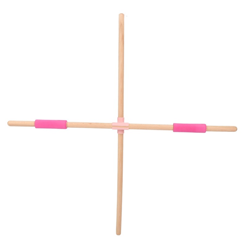 2pcs 31.5in Length Yoga Training Stick Beechwood Open Shoulder Back
