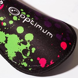 Optimum Men Fusion Ankle Protect Shinguards - Strap Closure Hockey Shin Pads - Lined Foam Backing Shin Protection Guard - Perfect Ankle Guard for Soccer, and Football - Multicoloured, Medium