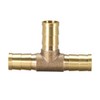 TA-VIGOR 10mm Brass T-Barb Splicer Connector, 3-Way Fuel Hose Barbed