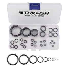 THKFISH Fishing Rod Repair Kit - 40pcs Ceramic Guides Ring - Improves Cast Distance & Sensitivity - Suitable for Freshwater & Saltwater Rods