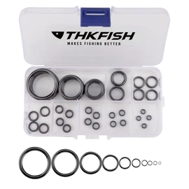 THKFISH Fishing Rod Repair Kit - 40pcs Ceramic Guides Ring - Improves Cast Distance & Sensitivity - Suitable for Freshwater & Saltwater Rods