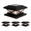 Home Zone 4-pack Solar LED Post Cap Light w/ LiFePO4