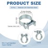 PATIKIL 10 Pcs 19-21mm Mini Fuel Injection Hose Clamps Zinc