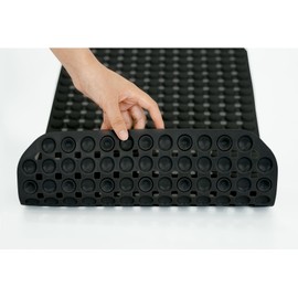 SELIBRE Shower Mats for Inside Shower, TPR with Unique Dot Design Shower Bathtub Mat, Machine Washable and Fast Dry Bath Tub Mat, for Bathroom and SPA, 27'' x 15'' Black