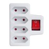 Maclean MCE217 - MCE217 Four-phase power socket with switch 4x2,5A