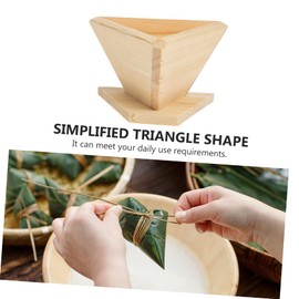 FELTECHELECTR 2pcs Wooden Rice Dumpling Molds Shape Easy Use Kitchen Gadget for Making Chinese Rice Pudding for Family Cooking and Gatherings