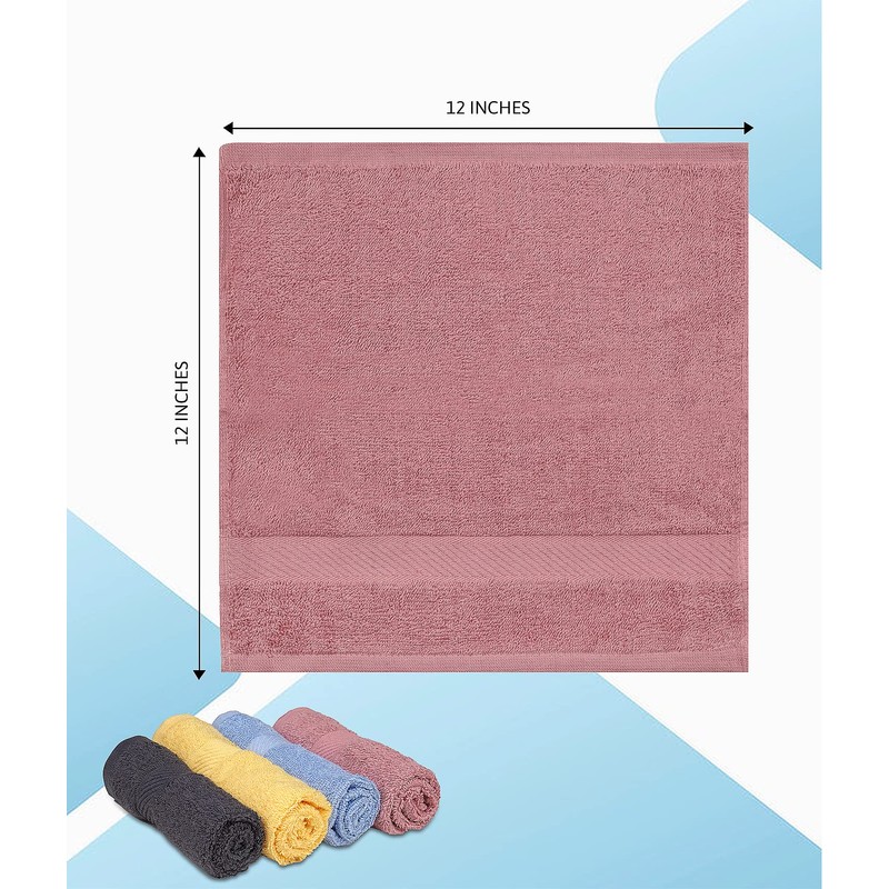 ZUPERIA Classic Towels, Face Washcloths (24 Pack, 12" x 12")