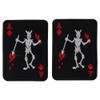 Uniquer 2PCS Red Ace of Black Pirate Edward Military Badge