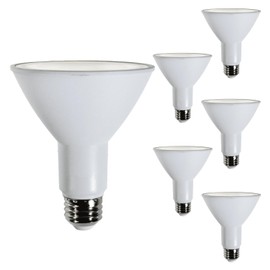 Diodesy- PAR30 LED Long Neck Flood Light Bulb 8W 800 Lumen E26 Medium Base 3000K Soft White Ideal for Track & Recessed Spot Light Bulbs 120V 25° Beam Angle White Finish Pack of 6