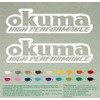 Pair of Okuma Compatible Replacement Decals Vinyl Stickers Boat Outboard