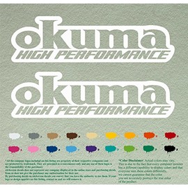 Pair of Okuma Compatible Replacement Decals Vinyl Stickers Boat Outboard Motor Set of 2 (24", White 010)