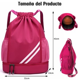 SYCYKA Bolsas de Cuerdas para el Gimnasio, Mochila de Cordón, Bolsas de Cuerdas, Repelente al Agua Bolsa de Natación de Nylon Estudiantes Escuela Mochila Cuerda para el Gimnasio Compras Deporte Yoga