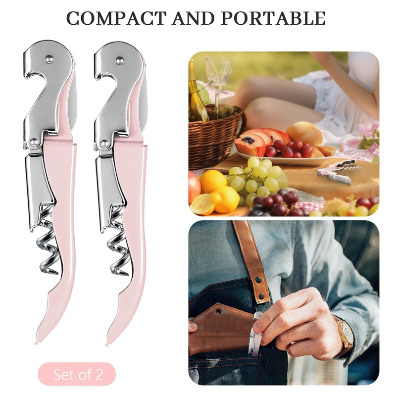 HYZ 2-Pack Wine Opener Waiter Corkscrew, Professional Wine Key for