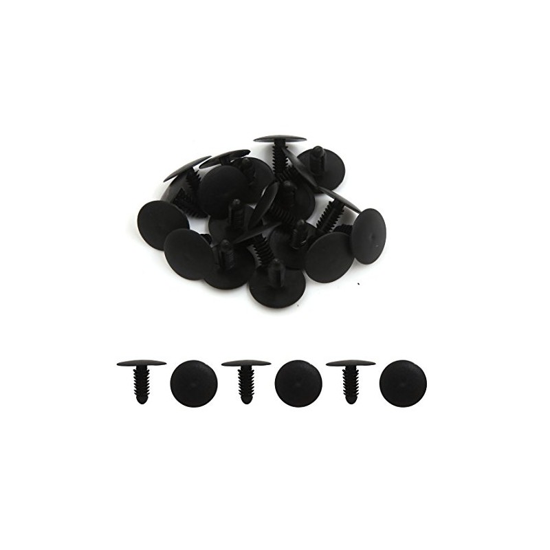 sourcingmap 20 Pcs 8mm Hole Dia 25mm Head Plastic Rivets