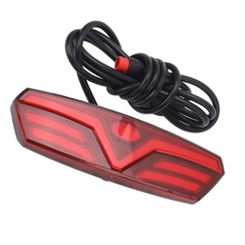 Brake Warning Lamp, Convenient 48V Electric Bike Brake Rear Light High Brightness for Night Cycling (Waterproof Connector)