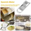 Stainless Steel Spaetzle Maker Noodle Dumpling Maker with Safety Pusher,