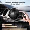 5'' USB Car Vent Fan, 3-Speed with Memory Function, 8.2ft