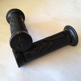 XKMT- Flame Gel Style Grips Black ATV Quad Compatible with Kawasaki Polaris SEADOO BOMBARDIER Jet SKI ATV Foreman Recon Rincon Brute Force Prairie Bruin Grizzly Kodiak [B017QV97UY]