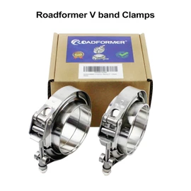 ROADFORMER 3 inch V Band Clamp - 4 sets of Quick Release Vband Exhaust Clamp with Flange Stainless Steel for Automotive exhaust system, turbocharger, downpipe and mufflers (3" - 4 Pack)