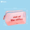 Fisura – Beauty case trasparente "out of the Office" rosa.