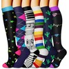 CHARMKING 6 Pairs-Compression Socks for Women & Men Circulation Best