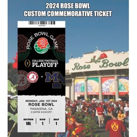 2024 Rose Bowl - Custom Commemorative Ticket- Random Seat