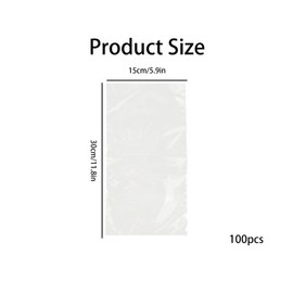 100 Pcs 6"x12" Clear Fish Shipping Bags, Leak-Proof, 2 Mil Thick Plastic Bags for Live Fish Transport and Storage