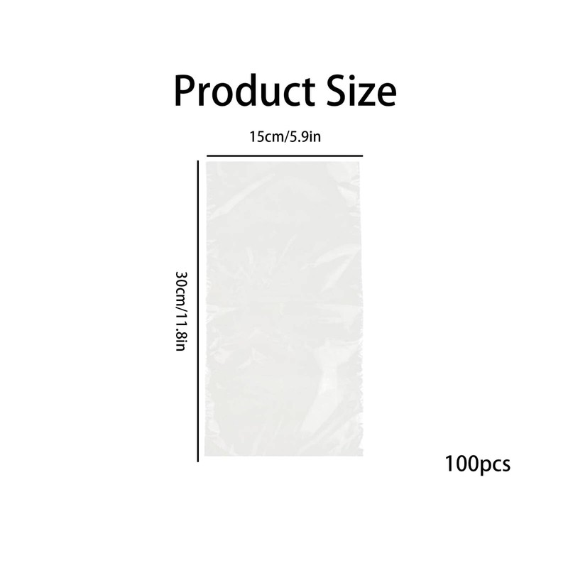 100 Pcs 6"x12" Clear Fish Shipping Bags, Leak-Proof, 2 Mil