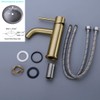 TRUSTMI Brushed Gold Bathroom Faucet Modern Single Handle Single Hole