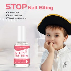 Anti Nail Biting Polish - Nail Biting Prevention Thumb Sucking Nail Polish - Safe Effective Bitter Nail Polish - Stop Sucking and Biting Nails Day Night Care