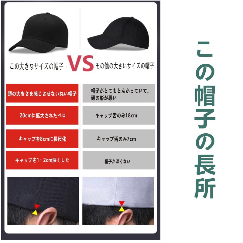 Rf Men's Cap, Large Size, Deep, Extra Large, 23.6 -