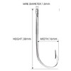 long shank fishing hook available in sizes 5/0, 4/0, 3/0,