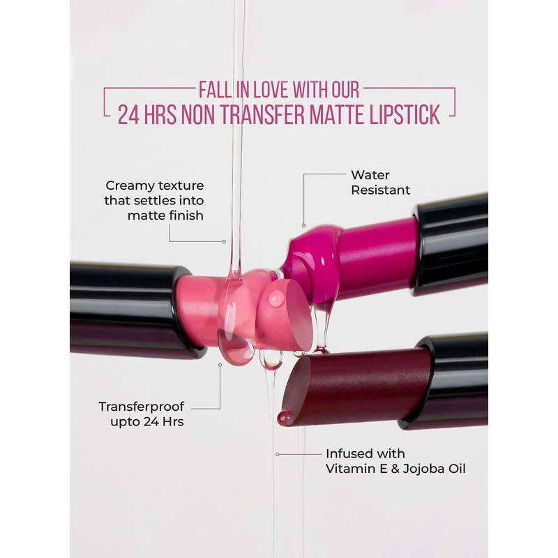 INSIGHT COSMETICS 24 HRS NON TRANSFER MATTE LIPSTICK (LL03-13)