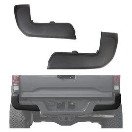 KUAFU Rear Bumper End Cap Compatible with 2016-2023 Toyota Tacoma W/O Sensor Hole TO1105133 TO1104133 52156-04010 52155-04010 Rear Bumper Corner Cover Pair Black