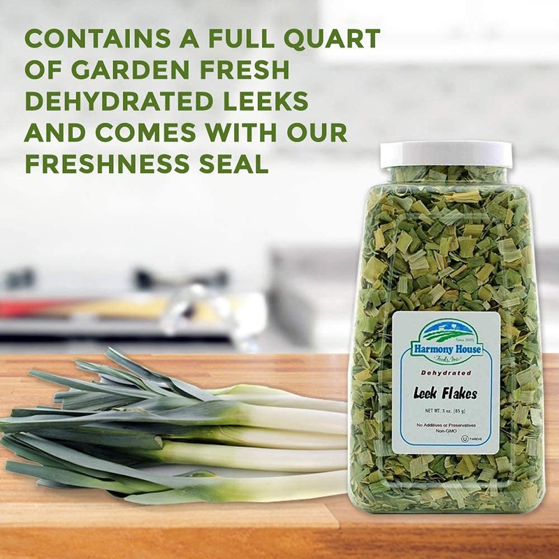 Harmony House Foods, Dried Leeks, Green and White, 3 Ounce