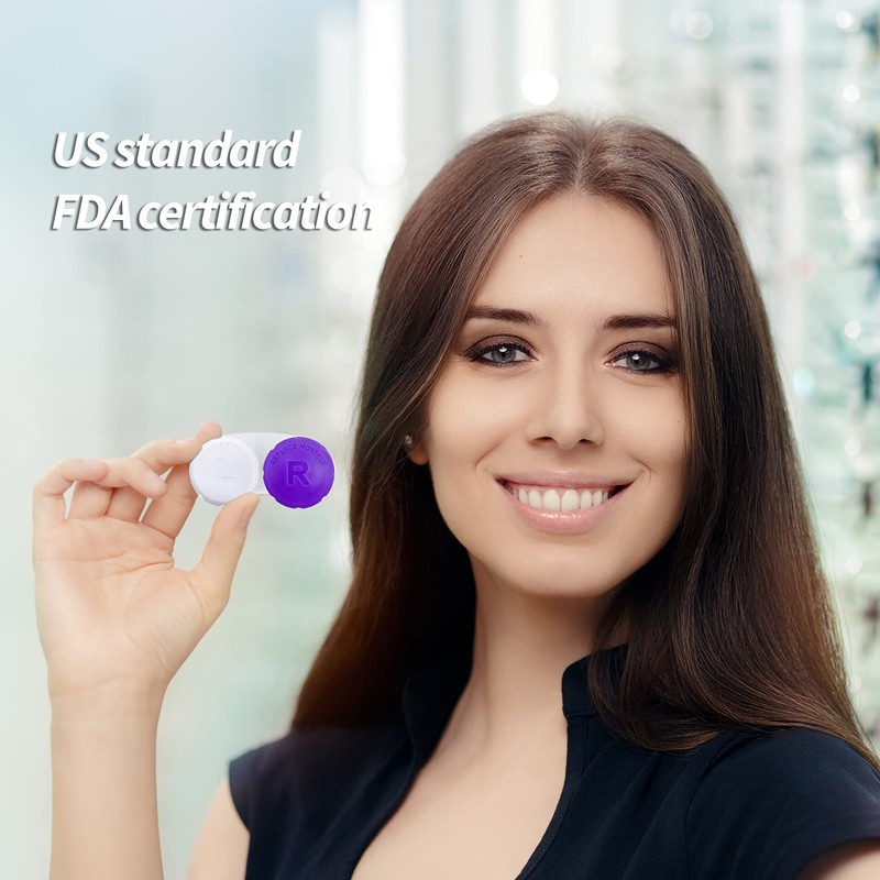 RHUI Contact Lens Case for Travel, Daliy Use-Black