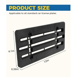 iolory Car License Plate Bracket,Car Plate Frame, Front License Plate Mounting Kit with Screws and Wrench,License Plate Holder Mounting Adapter,Suitable for Cars,Trucks,SUVs