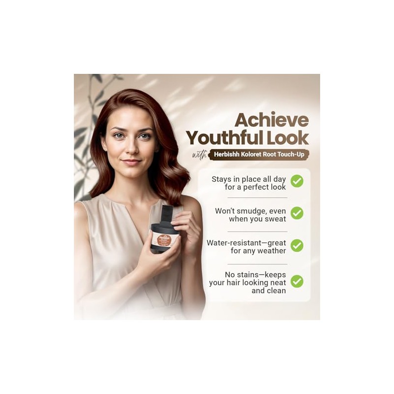 Herbishh Hair Root Touch-Up Powder For Women & Men Medium