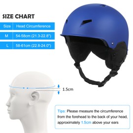 Women Men Snow Helmet with Detachable Earmuff Men Women Snowboard Helmet with Goggle Fixed Strap Safety Skiing Helmet Skiing Sports Helmet