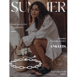 KeyStyle Paperclip Ankle Bracelets for Women, Adjustable 8.5"+2" Stainless Steel Anklets with 6mm Chain - Waterproof Beach Jewelry for Summer Pool Parties & Weddings