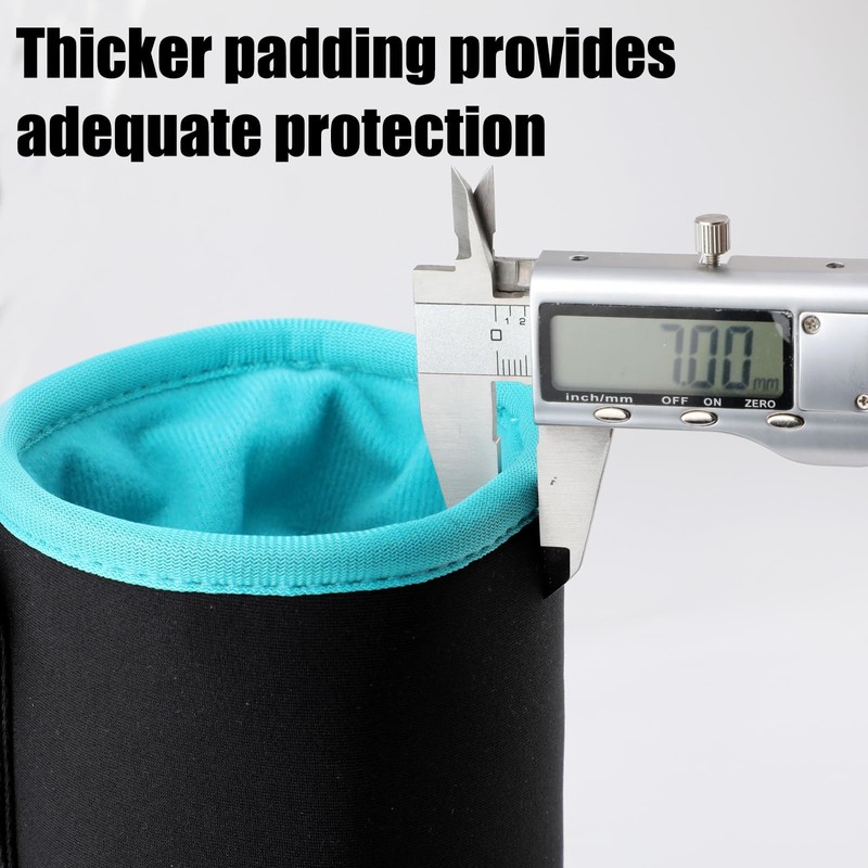 4Pcs Camera Lens Case Bag,4 Sizes Blue Water Resistant Protective