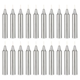 Mega Candles 20 pcs Unscented Silver Exquisite Mini Taper Candle, 4 Inch Tall x 3/4 Inch Diameter, Supreme Chimes, Enchantment, Rituals, Casting Spells, Witchcraft, Wiccan, Metaphysical